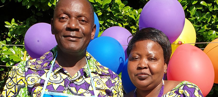 Songolea, Country Leader of TLM Belgium, with his wife Irene