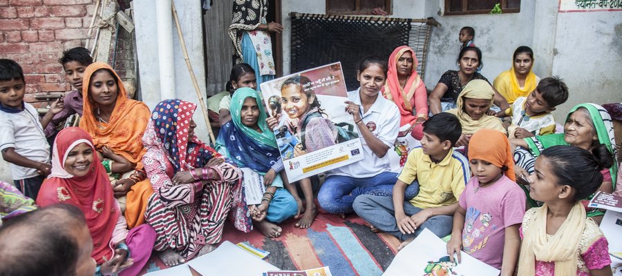 A picture of awareness raising in a community in India