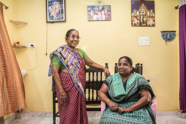 A picture of two ladies in India who took part in advocacy classes