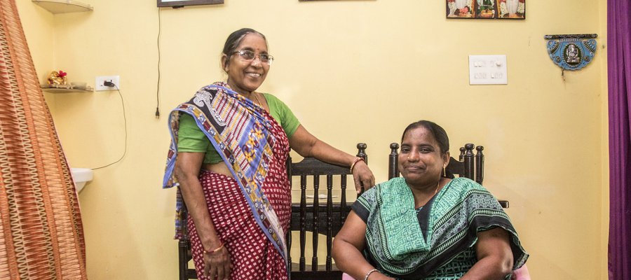 A picture of two ladies in India who took part in advocacy classes