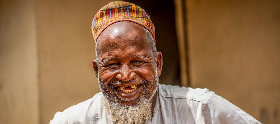 A smiling gentleman at the Dakwa Settlement near Abuja, Nigeria