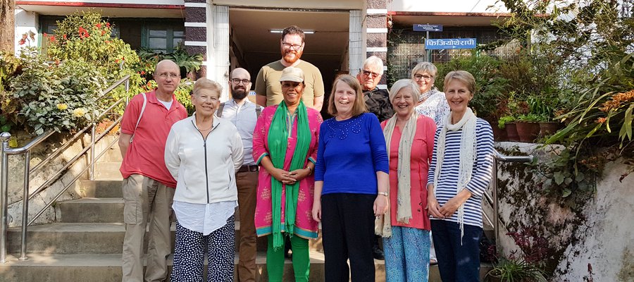 TLMEW Volunteer Speakers outside Anandaban Hospital