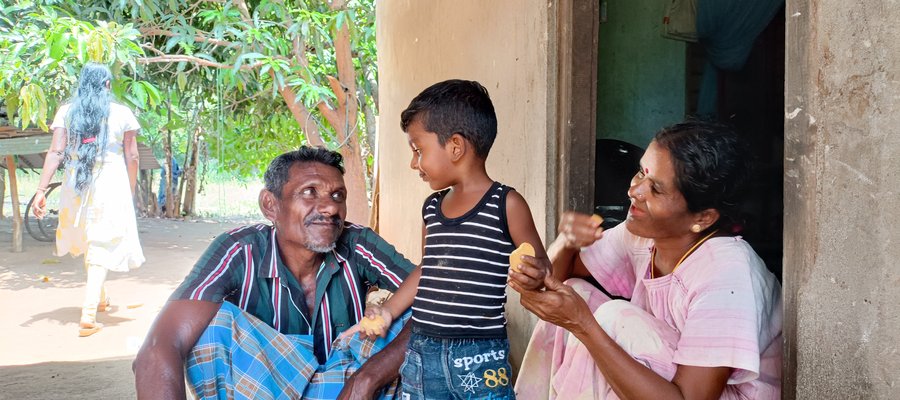 A young family in Sri Lanka