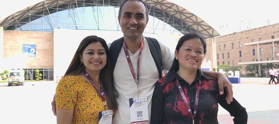 TLM-sponsored delegates from Nepal attending the International Leprosy Congress