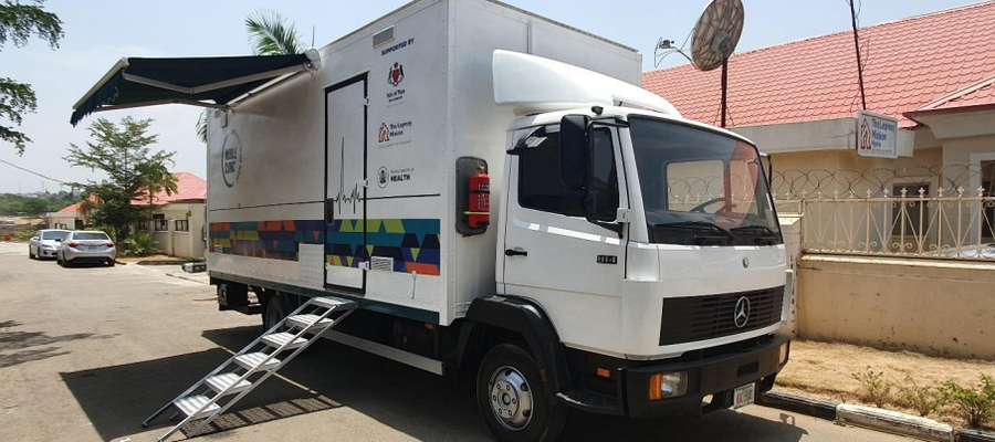 An image of our mobile clinic in Nigeria
