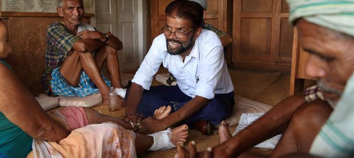 Woman with leprosy